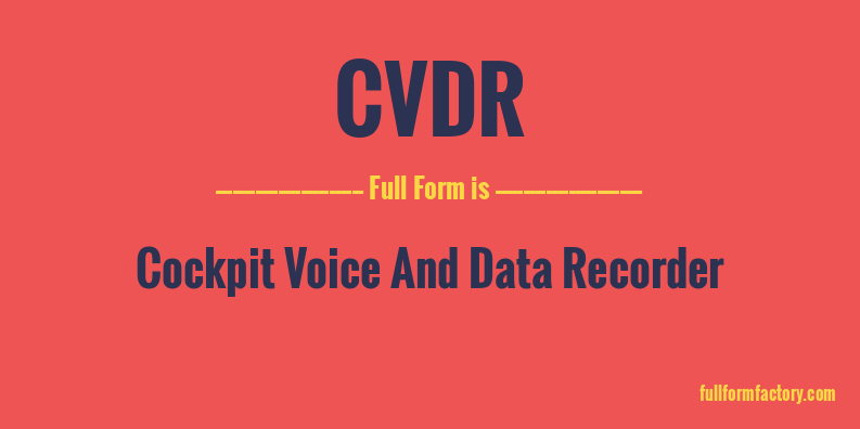 cvdr-full-form
