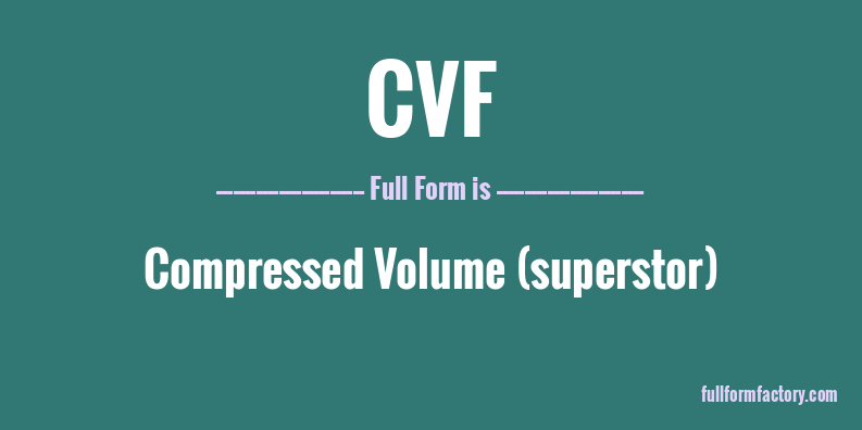 cvf-full-form