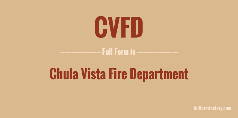 cvfd-full-form