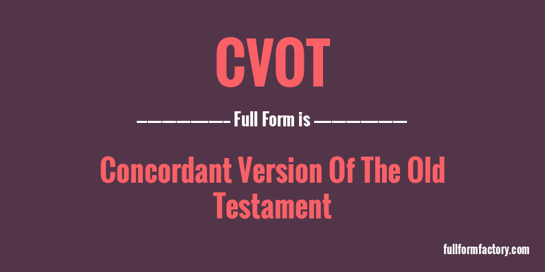 cvot-full-form