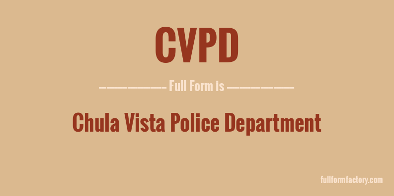 cvpd-full-form
