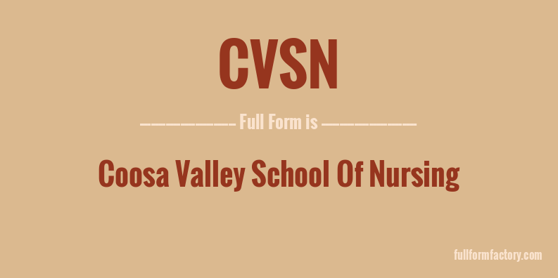 cvsn-full-form