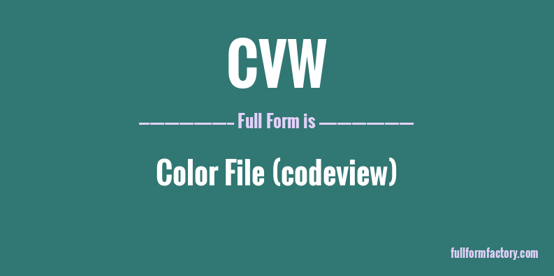 cvw-full-form