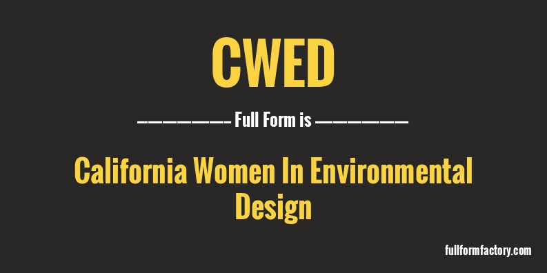 cwed-full-form