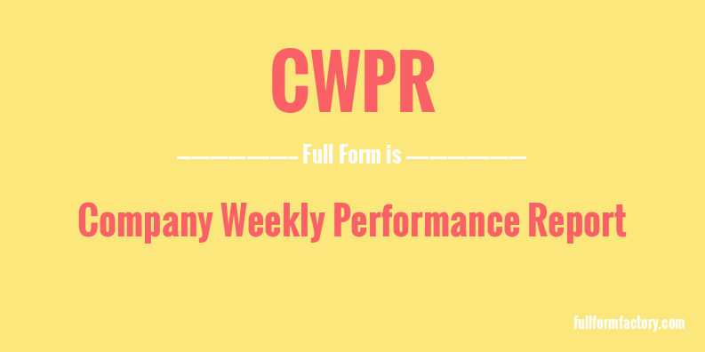cwpr-full-form