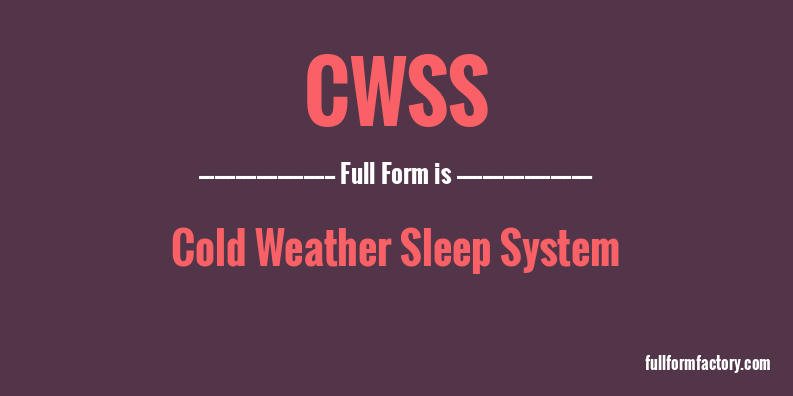 cwss-full-form