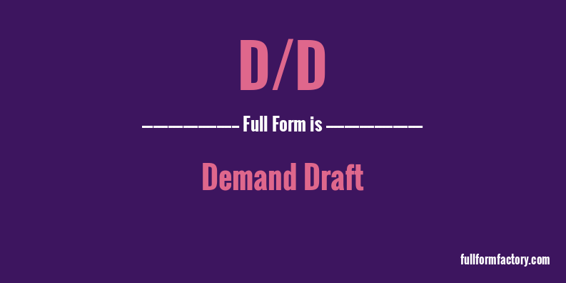 d/d-full-form