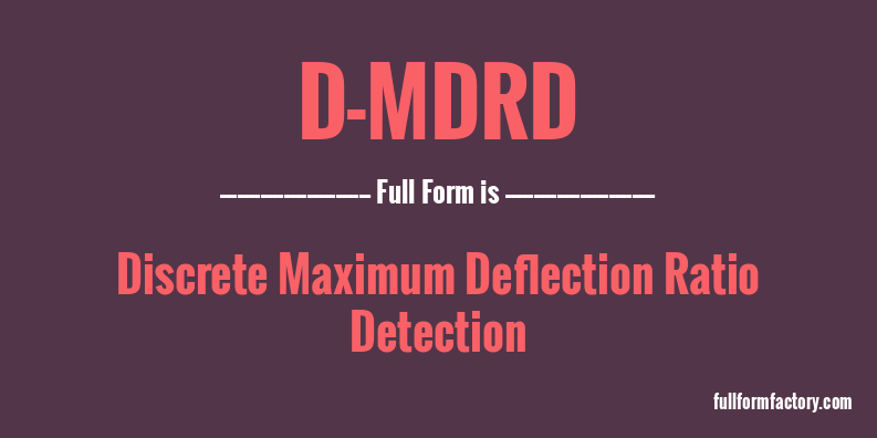 d-mdrd-full-form