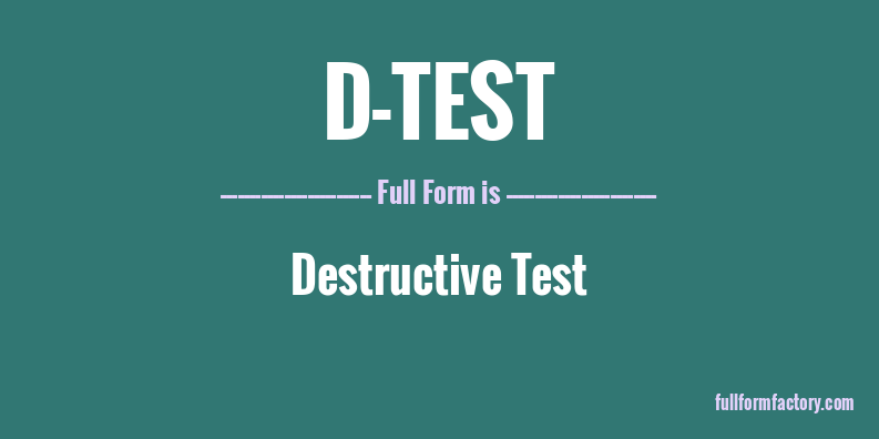 d-test-full-form