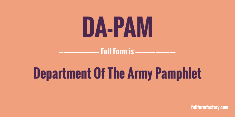 da-pam-full-form