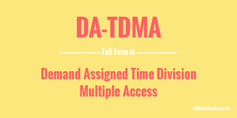 da-tdma-full-form