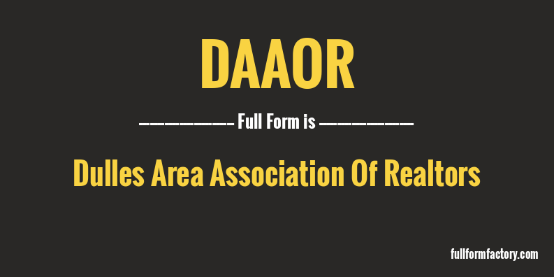 daaor-full-form