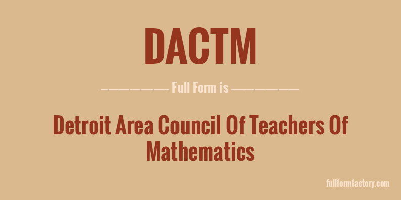 dactm-full-form