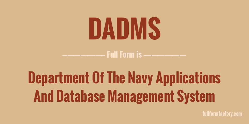 dadms-full-form