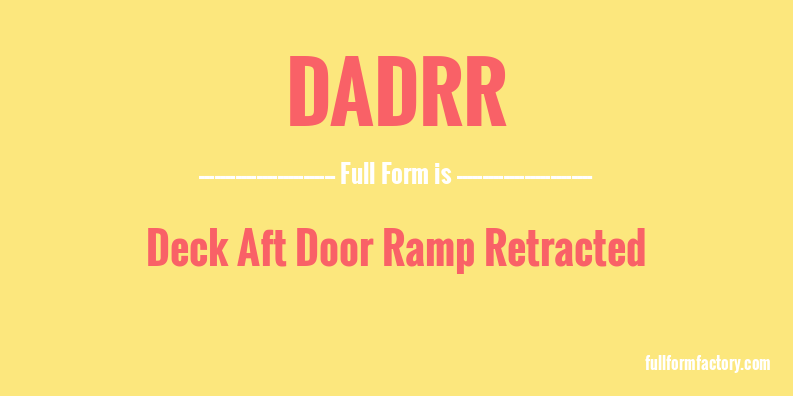 dadrr-full-form