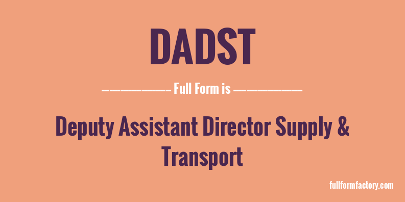 dadst-full-form