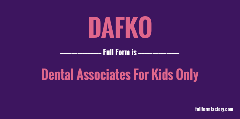 dafko-full-form