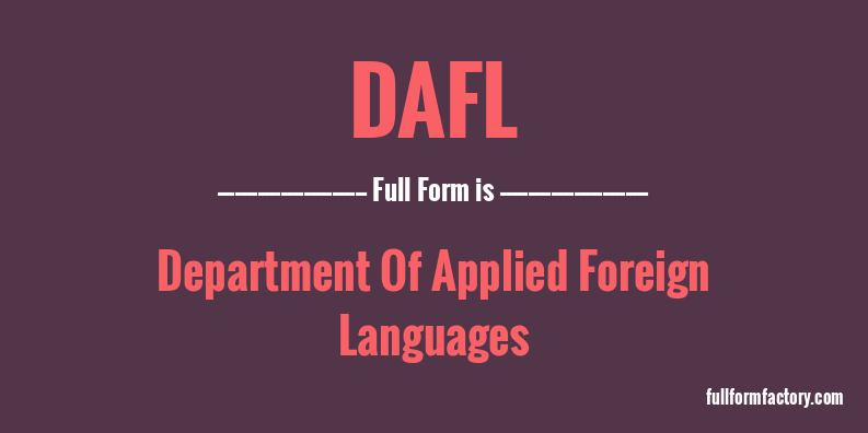 dafl-full-form