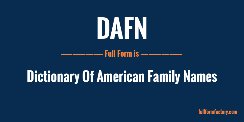 dafn-full-form