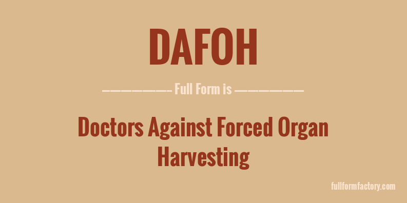 dafoh-full-form