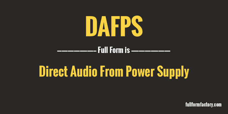 dafps-full-form