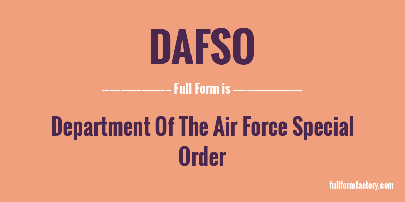 dafso-full-form