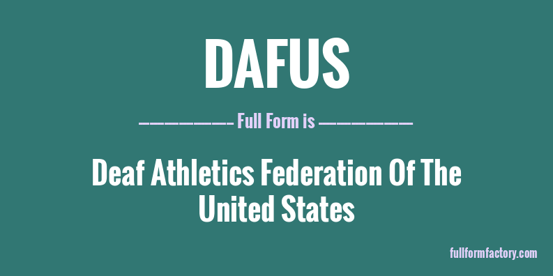dafus-full-form