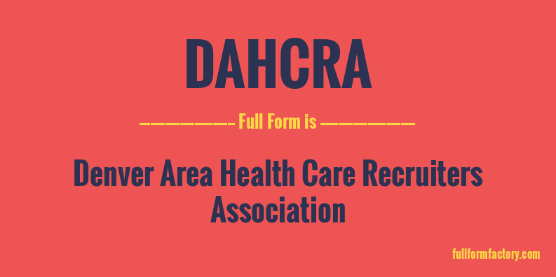 dahcra-full-form