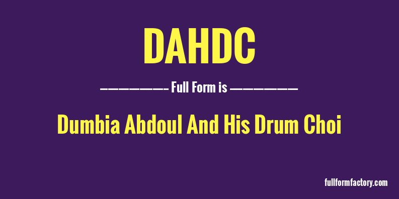 dahdc-full-form