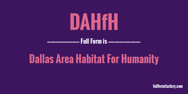 dahfh-full-form