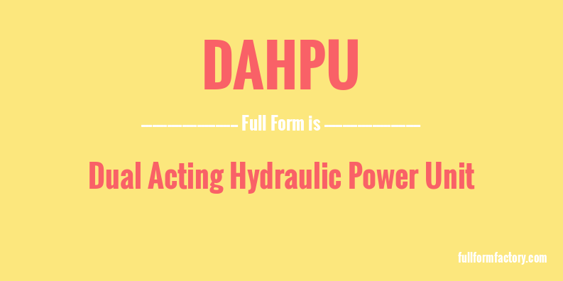dahpu-full-form
