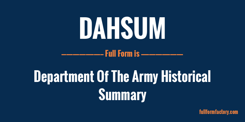 dahsum-full-form