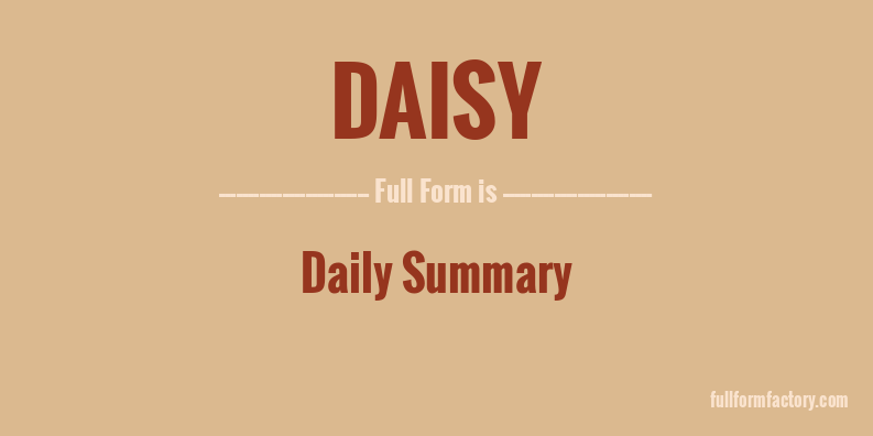 daisy-full-form