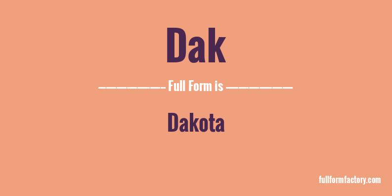 dak-full-form