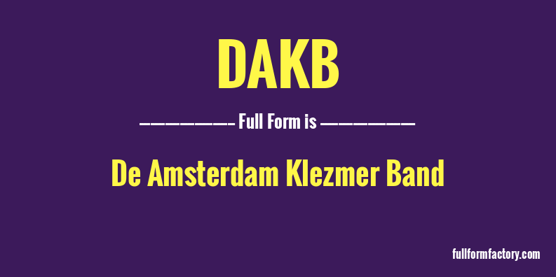 dakb-full-form