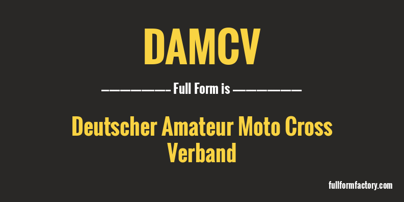 damcv-full-form