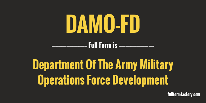 damo-fd-full-form