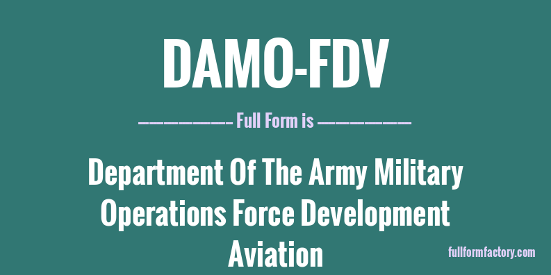 damo-fdv-full-form