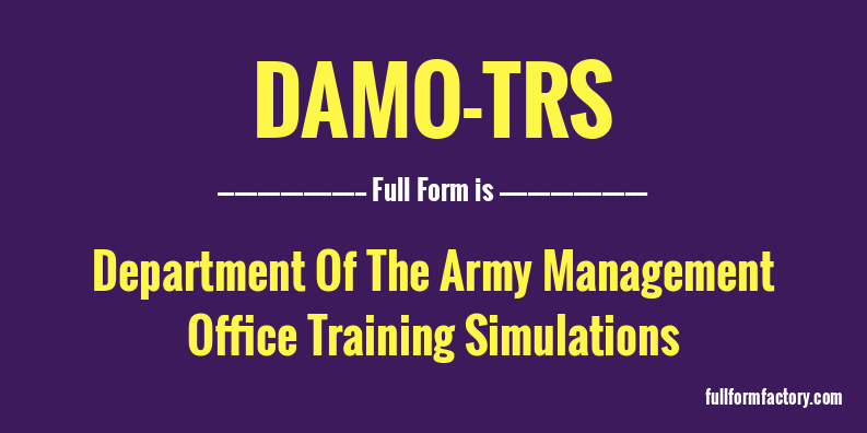 damo-trs-full-form