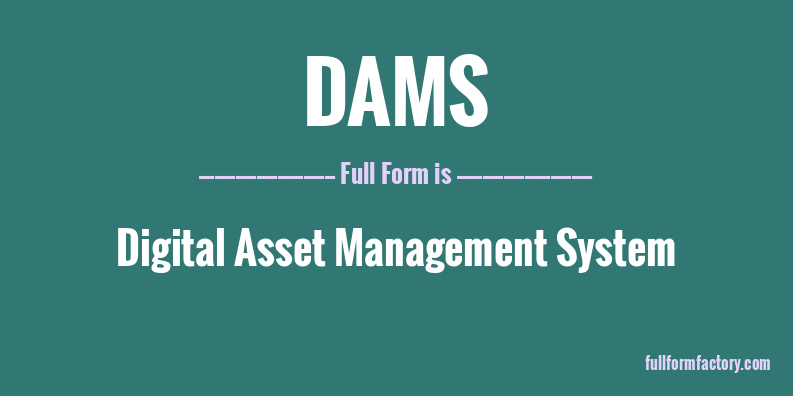 dams-full-form