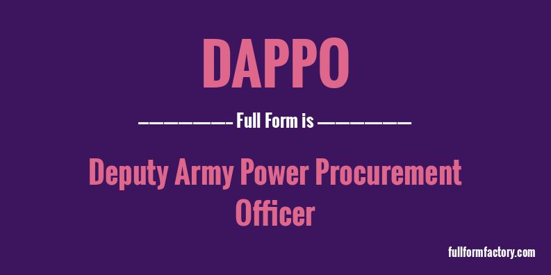 dappo-full-form