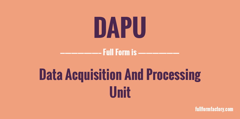 dapu-full-form