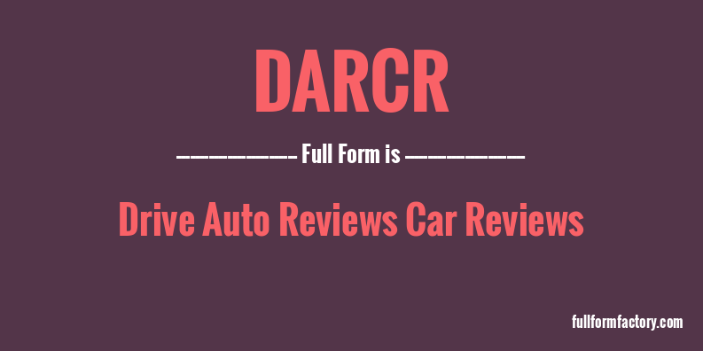 darcr-full-form