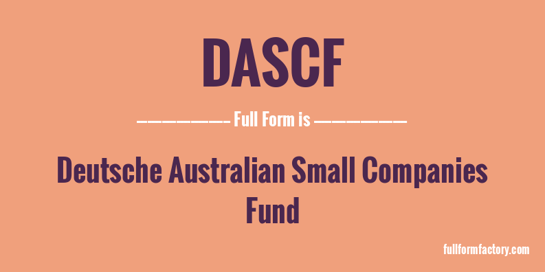dascf-full-form