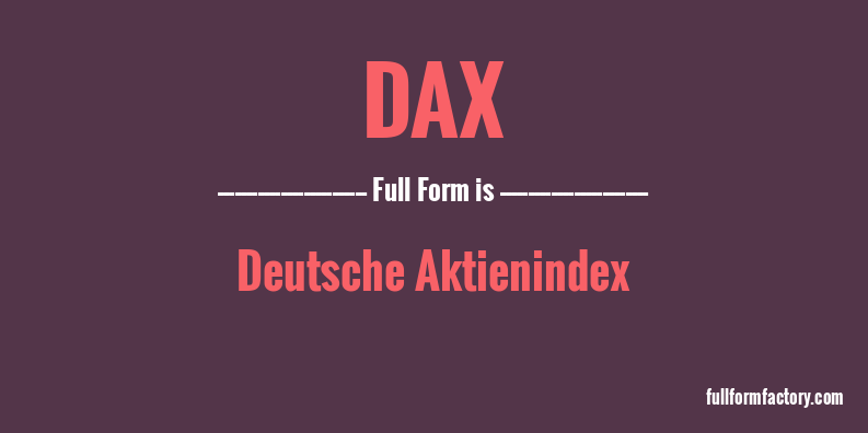 dax-full-form