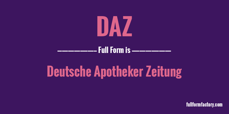 daz-full-form