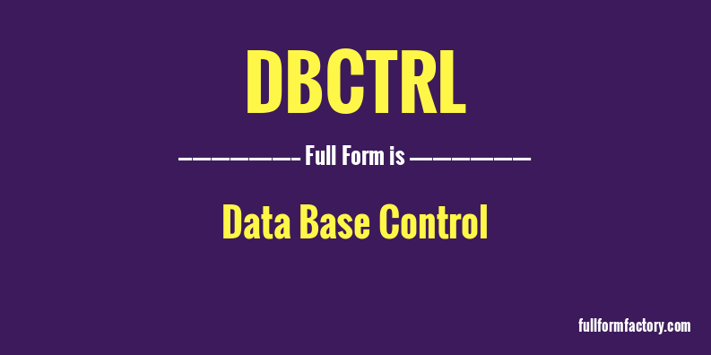 dbctrl-full-form
