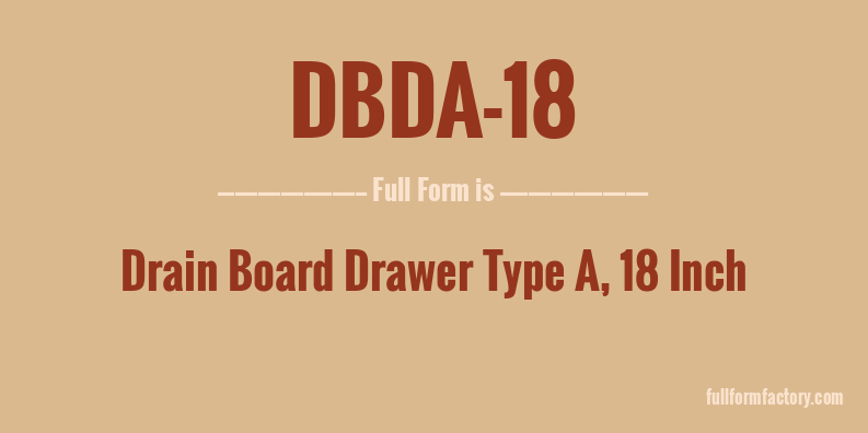 dbda-18-full-form