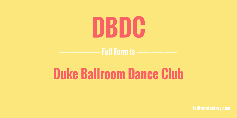 dbdc-full-form