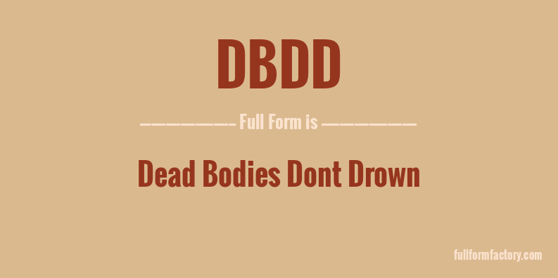 dbdd-full-form